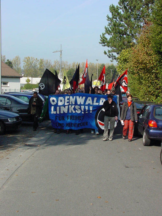 Antifa-Demo in Michelstadt am 20.10.2001