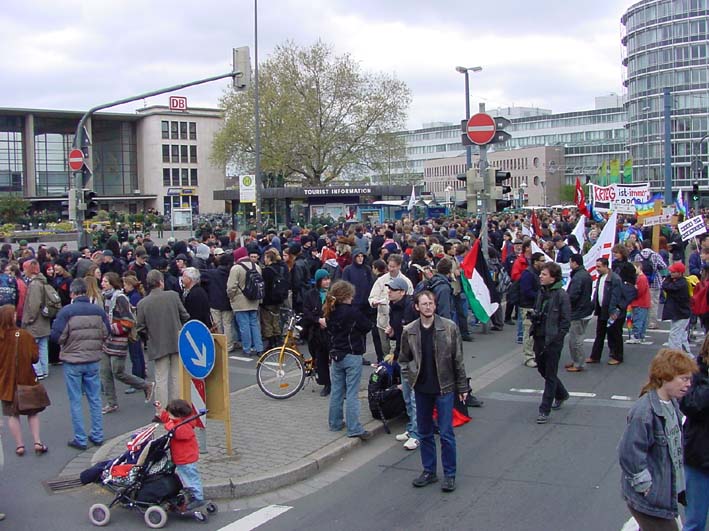 Blockade vor dem Hauptbahnhof