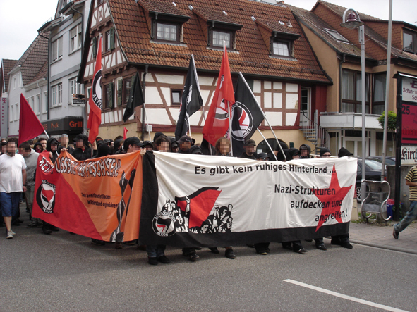 Spitze des Antifa-Blocks