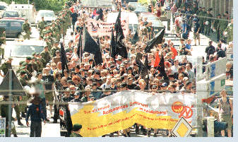 Foto aus der RNZ von der Demo